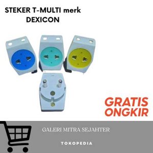 COLOKAN STEKER T-MULTI WARNA merk DEXICON